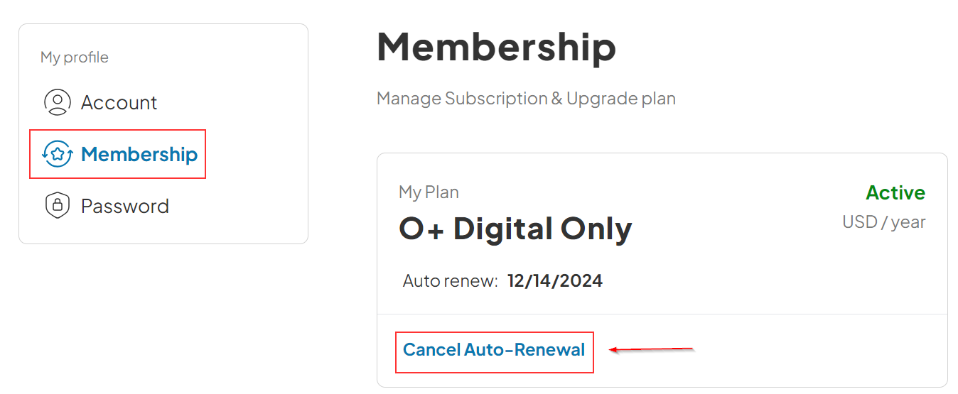 How do I cancel my Membership? – Outside